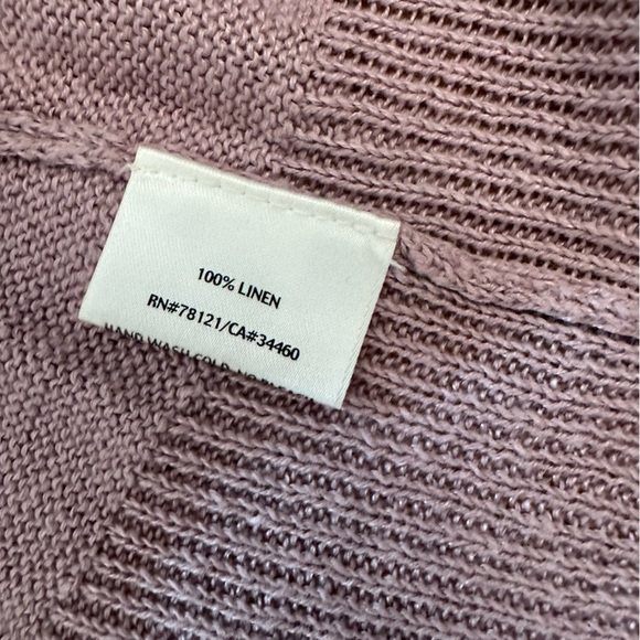 Eileen Fisher Fine Organic Linen Luna Crepe  Knit Short Cardigan L (z) - Picture 9 of 11